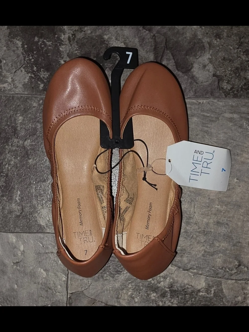 Time and Tru Women's Scrunch Ballet Flats Size 7 NWT